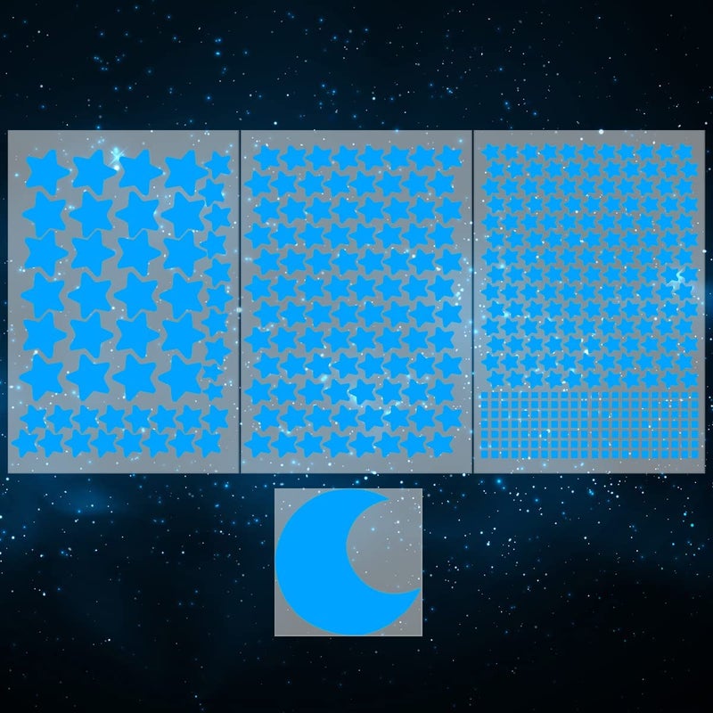 GLOCARNIVAL Glow in The Dark Stars Decals Decor for Ceiling, Starry Sky Shining Decoration Perfect for Kids Bedroom Bedding Room Gifts - Image 2